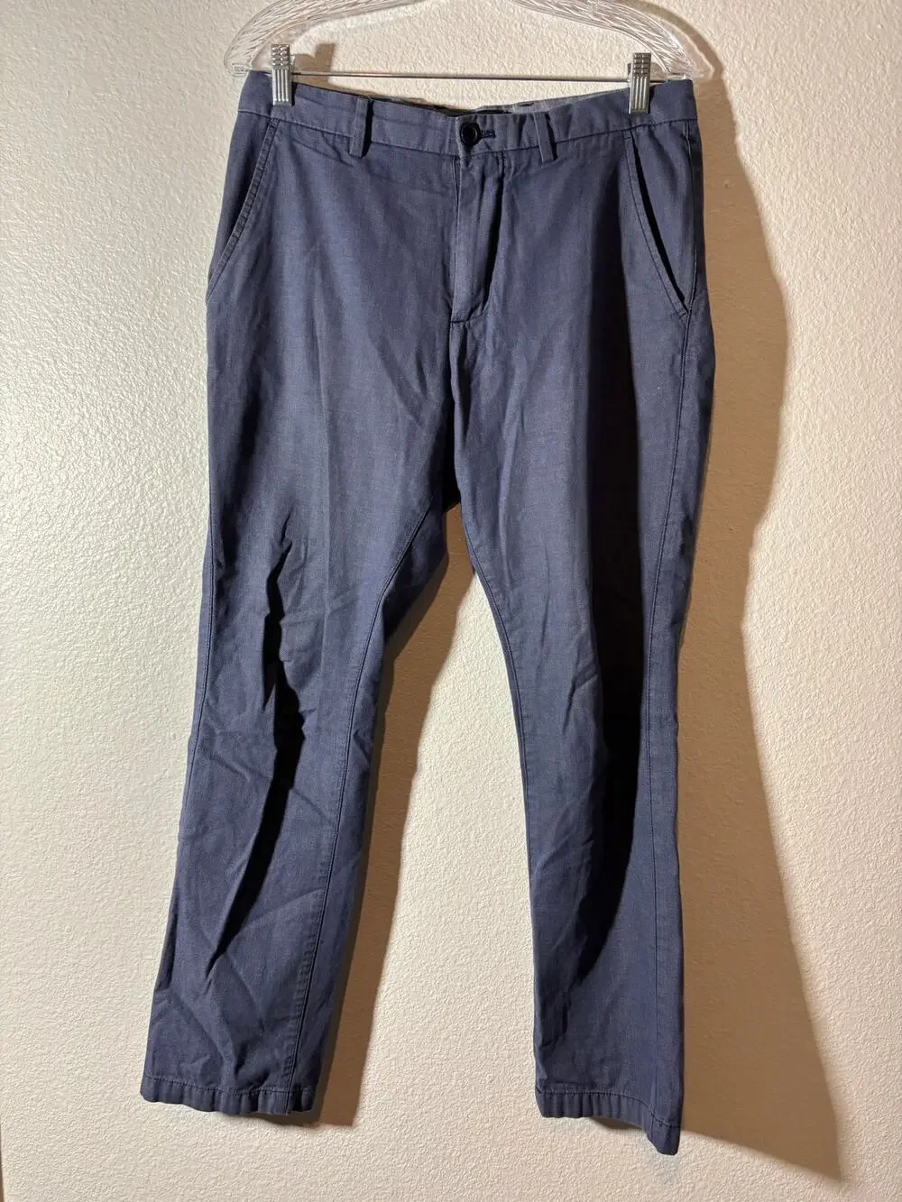 Banana Republic Men Size 31x30 Kentfield Pant Straight Fit Flat Front Chino Blue